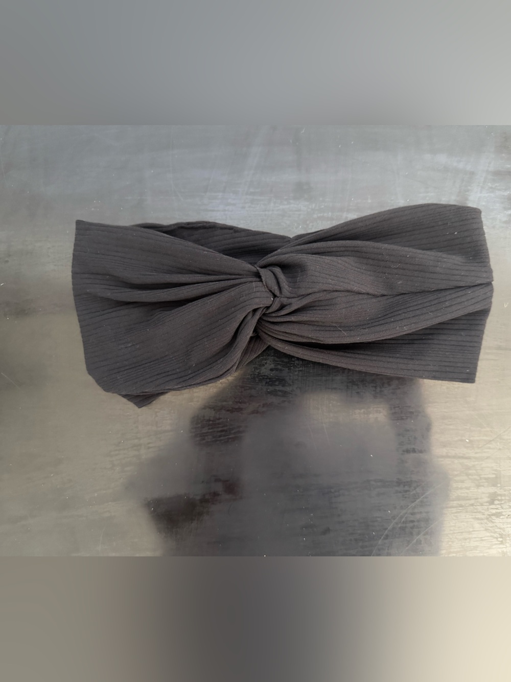 lululemon athletica Black Knotted Ribbed Headband